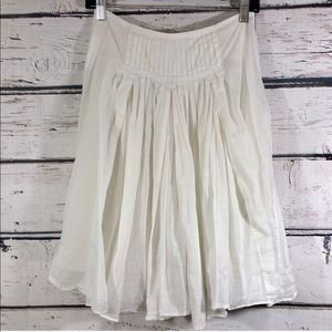 Jcrew White Pleated Skirt. Size 2. Excellent Condition.